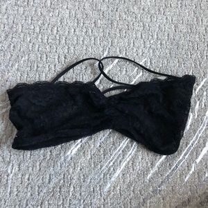 Free People Black Lace Bandeau Medium